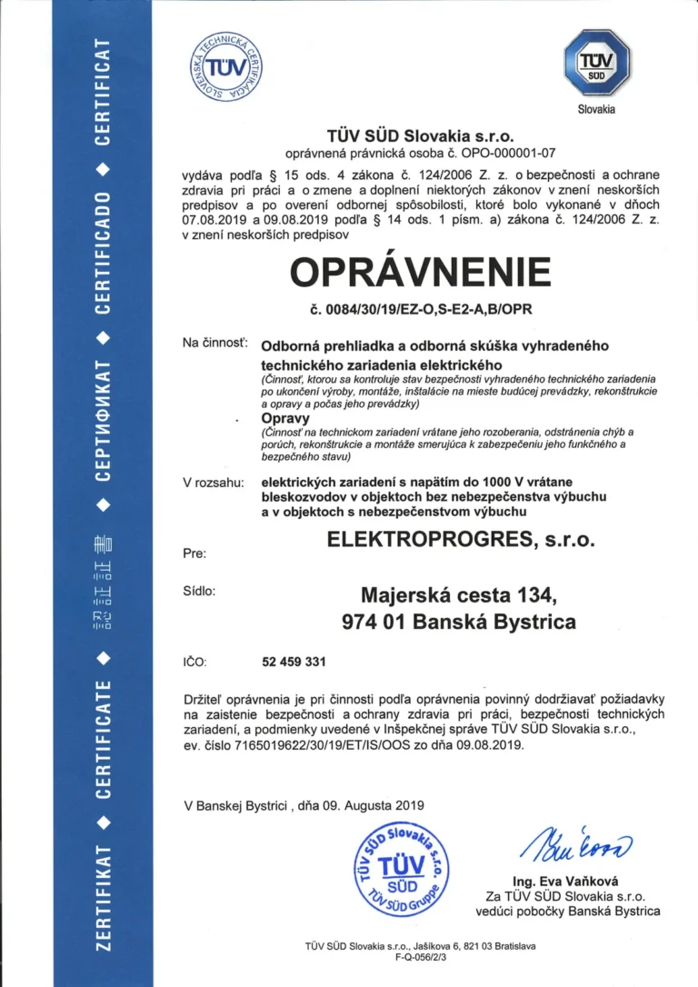 Cert opravnenie tuv sud